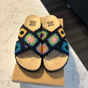 Colorful Crochet Dirty Laundry sandals